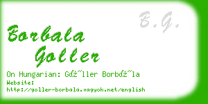 borbala goller business card